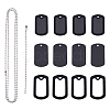 SUPERFINDINGS DIY Stamping Blank Pendant Keychain Necklace Making Kit DIY-FH0005-15-1