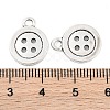 4-Hole Button Tibetan Style Zinc Alloy Charms X-TIBEP-R334-167AS-RS-2