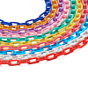 Yilisi 40 Strands 10 Colors Handmade Opaque Acrylic Paperclip Chains KY-YS0001-04-14