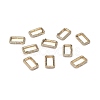 Brass Micro Pave Clear Cubic Zirconia Spring Gate Rings ZIRC-F120-006G-3