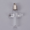Glass Bottle Pendants GLAA-WH0015-01-1