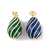 Brass Enamel Pendants KK-E112-16G-2