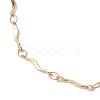 304 Stainless Steel Wave Bar Link Chains Anklets for Women AJEW-AN00626-2