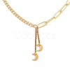 Moon Brass Pendant Necklaces NJEW-JN02970-02-2