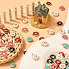 60Pcs 6 Colors Alloy Enamel Pendants ENAM-CJ0002-49-5