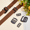 WADORN 6Pcs 3 Style Zinc Alloy Adjustable Buckles FIND-WR0010-85-4