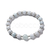 Natural Aquamarine Beads Stretch Bracelet Set for Men Women Girl Gift BJEW-JB06709-2