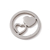 Tarnish Resistant Valentine's Day 304 Stainless Steel Linking Rings STAS-G297-07P-2