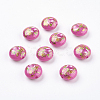 Flower Printed Resin Beads RESI-E010-A19-2