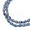 Electroplate Transparent Glass Beads Strands EGLA-N002-35-C06-3