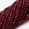 Dyed Natural White Jade Round Beads Strands X-G-E311-4mm-03-1