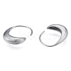 Non-Tarnish 316 Surgical Stainless Steel Oval Hoop Earrings for Men Women EJEW-N052-11-3