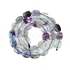 Electroplated Natural Colorful Fluorite Beads Strands G-G182-C04-01-3