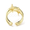 Brass Star Open Cuff Ring for Women RJEW-A042-01A-3