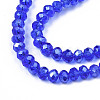Electroplate Glass Beads Strands EGLA-A034-T4mm-B-4