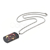 Non-Tarnish 201 Stainless Steel Rectangle with Constellations Pendant Necklace for Women NJEW-G015-01F-3