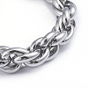 Tarnish Resistant 304 Stainless Steel Rope Chain Bracelets X-BJEW-L673-003-P-2