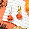 2Pcs 2 Colors Halloween Synthetic Turquoise Pumpkin Pendant Decorations HJEW-JM01947-5