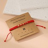 Morse Code Style Stainless Steel Braided String Bracelets for Woman Men PW-WGCCBF0-08-1