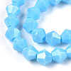 Opaque Solid Color Electroplate Glass Beads Strands EGLA-A039-P6mm-A12-2