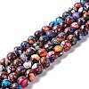 Assembled Synthetic Pyrite and Dyed Howlite Beads Strands G-K317-A29-1