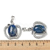 Natural Dyed Lapis Lazuli with Clear Cubic Zirconia Pendants G-G133-03P-21-3