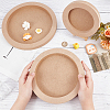 3Pcs 3 Style Flat Round Wooden Picture Frames TOOL-WH0118-17-3