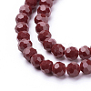 Faceted(32 Facets) Glass Beads Strands EGLA-J042-4mm-24-3
