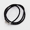 Braided Leather Cords for Necklace Making NCOR-D002-17A-1