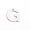 304 Stainless Steel Letter Charms X-STAS-O072-G-1