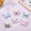 Nbeads 18pcs 9 style Lace Hair Barrettes PHAR-NB0001-06-2