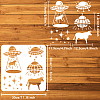 PET Hollow Out Drawing Painting Stencils DIY-WH0391-0785-2