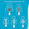 PandaHall Elite 5Pcs 5 Styles Iron Retro Hat Clips FIND-PH0005-79-6