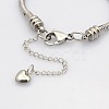 304 Stainless Steel European Style Round Snake Chains Bracelets BJEW-N233-04-2