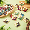 Pandahall 36Pcs 6 Colors Spray Painted Wood Big Pendants WOOD-TA0001-80-5