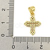 Rack Plating Brass Pave Cubic Zirconia Pendants KK-U029-02G-05-3