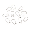 Tarnish Resistant 316 Surgical Stainless Steel Hoop Earrings Findings Kidney Ear Wires STAS-E009-6-4