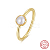 925 Sterling Silver with Natural Freshwater Pearls Rings RJEW-Z030-02G-1