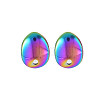 Rainbow Color 304 Stainless Steel Stud Earring Findings STAS-N098-020-2