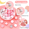 PandaHall Elite 1 Set Mixed Style Acrylic Round Beads Sets SACR-PH0001-52C-4