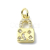 Brass Micro Pave Claer Cubic Zirconia Charms KK-H475-50G-06-1