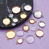 3 Colors 36Pcs 304 Stainless Steel Cabochon Connector Settings DIY-TA0003-52-15