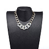 Aluminum Curb Chain Jewelry Sets SJEW-JS01095-6