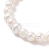 Natural Pearl Beaded Stretch Bracelet with Heishi Beads BJEW-TA00061-4