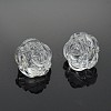 Transparent Clear Frosted Acrylic Beads X-PL713Y-1-2