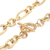 Ion Plating(IP) 304 Stainless Steel Figaro Chain Necklaces NJEW-O124-03G-3