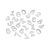 100Pcs 10 Style 201 Stainless Steel Charms STAS-CJ0001-232-7