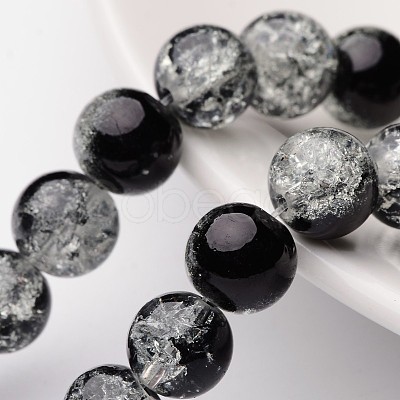 Crackle Glass Beads Strands X-CCG-Q002-10mm-11-1