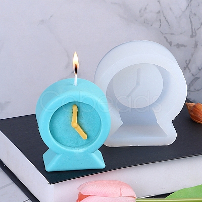 Clock Food Grade Silicone Candle Molds PW-WG25703-01-1