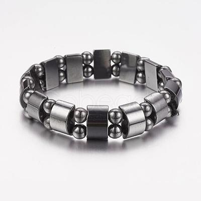 Valentine Day Gifts for Husband Stretchy Magnetic Synthetic Hematite Bracelet X-IMB005-1